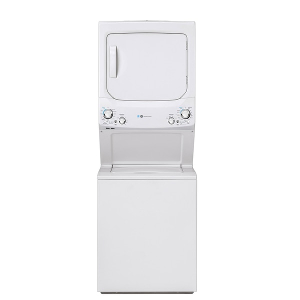 Ge 3.9 / 5.9 cu. ft. Unitized Spacemaker Gas Dryer and Washer Combo in White GUD27GESNWW - main